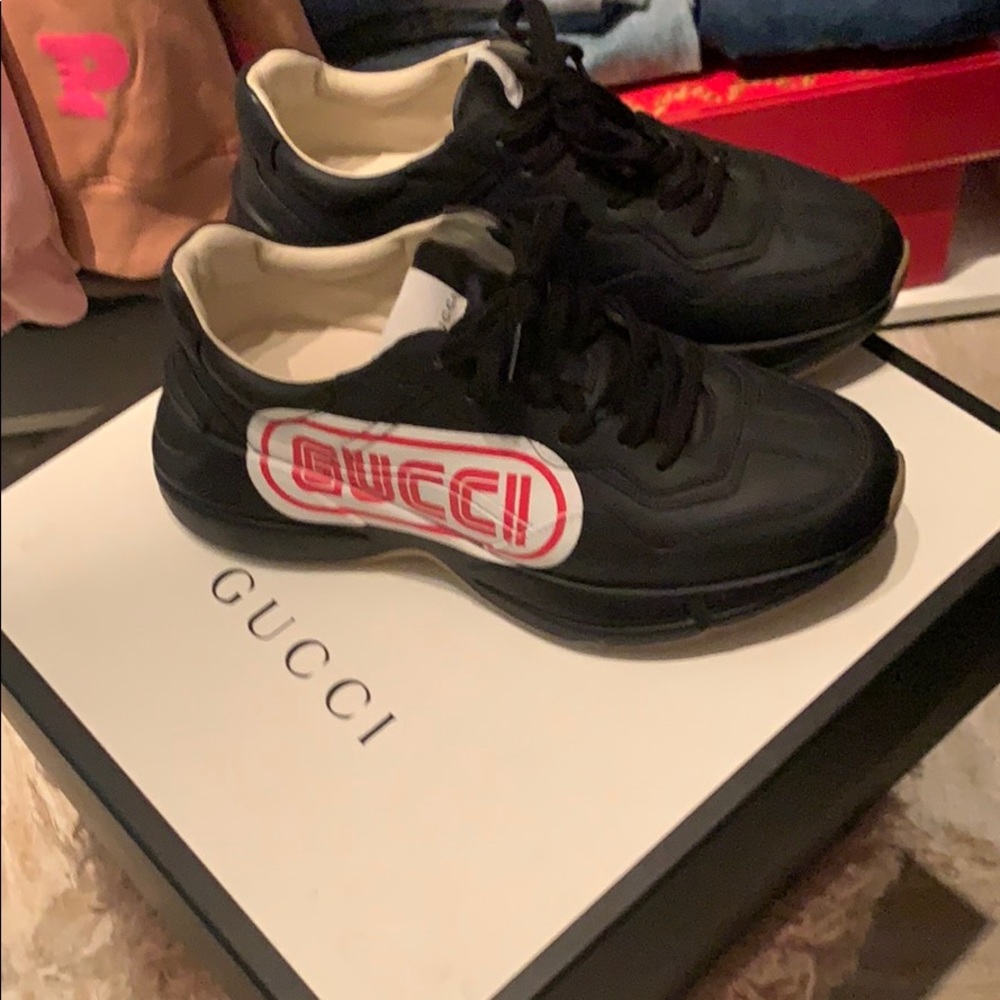 SOLD ‼️🥳HP🥳Gucci Rhyton black large logo - Picture 3 of 9